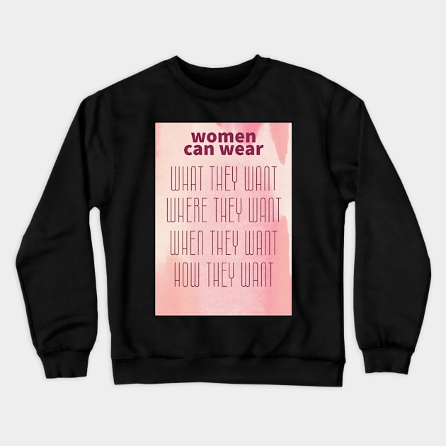 Women Can Wear Crewneck Sweatshirt by The E Hive Design